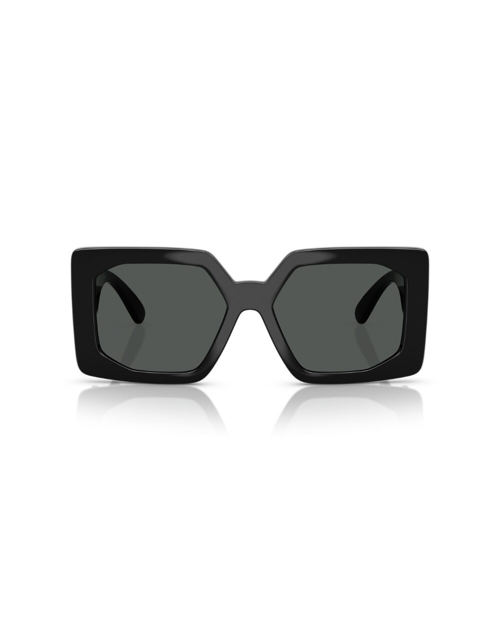 Lunettes de soleil VERSACE carrées 55/17 - Modèle VS4478U Noir & Marron - Made in Italy