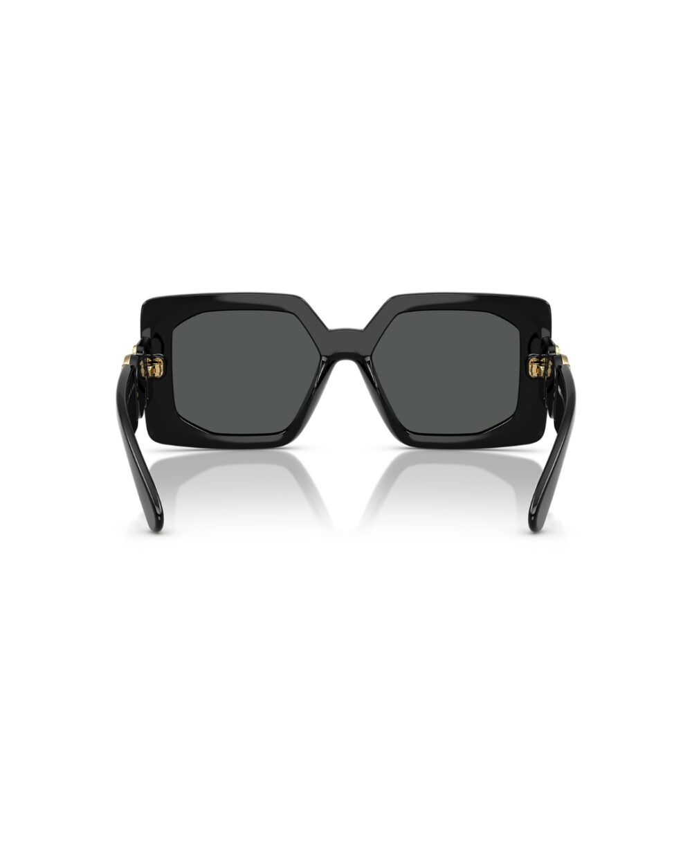 Lunettes de soleil VERSACE carrées 55/17 - Modèle VS4478U Noir & Marron - Made in Italy