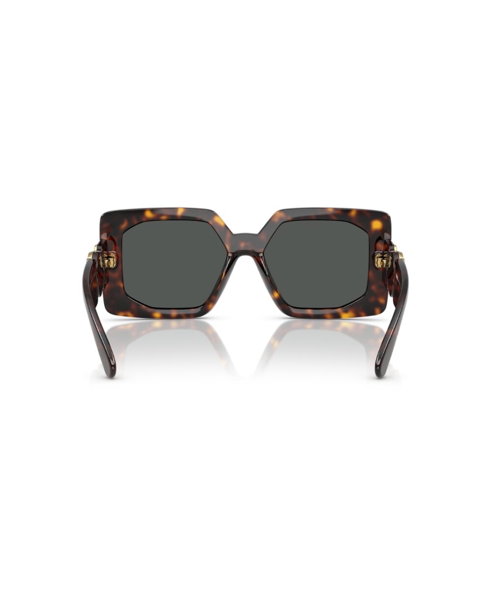 Lunettes de soleil VERSACE carrées 55/17 - Modèle VS4478U Noir & Marron - Made in Italy