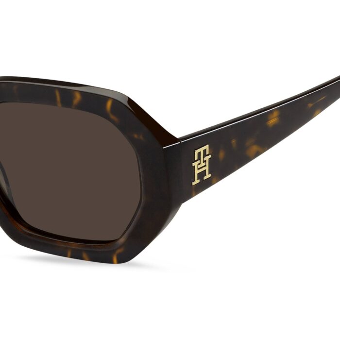 Lunettes de soleil Tommy Hilfiger TH 2155/S couleur noire pour femme – modèle rectangulaire