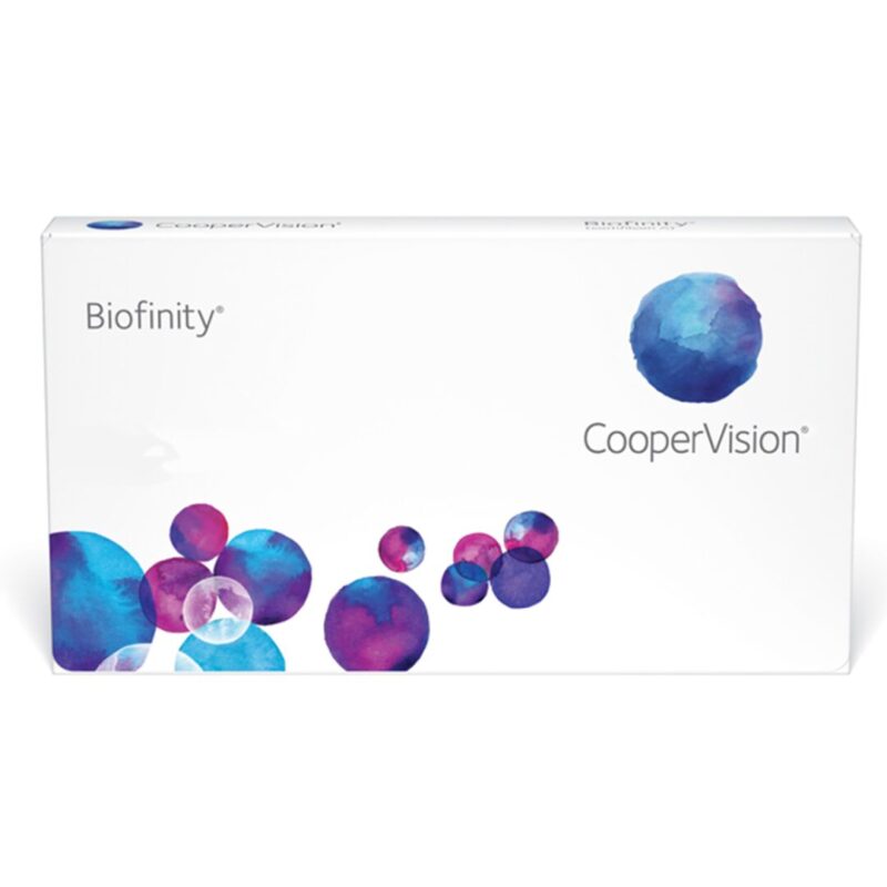 Lentilles de contact Biofinity CooperVision – boîte de 3 lentilles silicone hydrogel