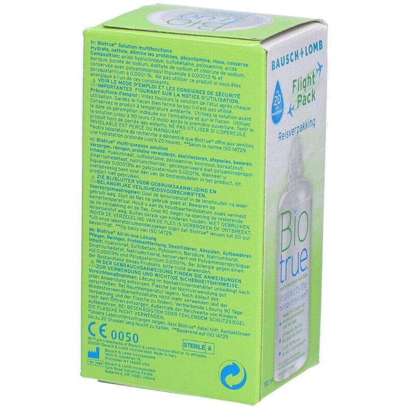 Solution entretien lentilles BIOTRUE Bausch & Lomb 300ml produit d'entretien lentilles contact