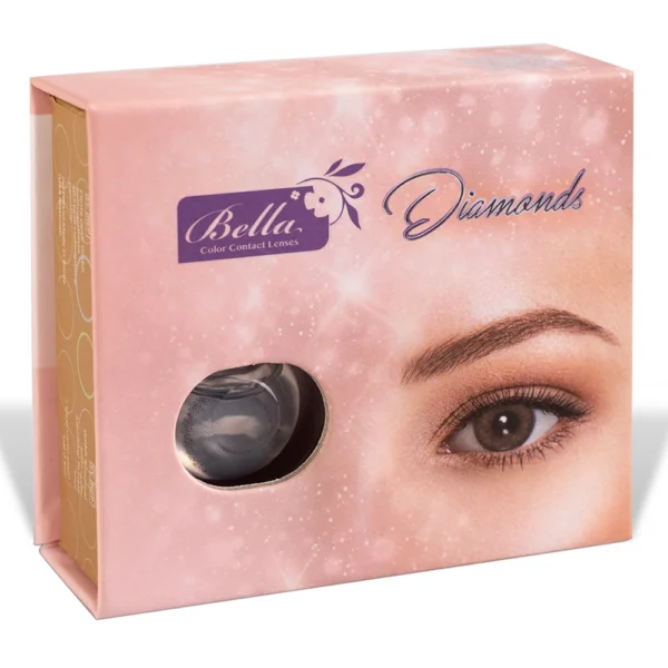 Lentilles Bella Diamond Gray Shadow - packshot boîte 2 lentilles