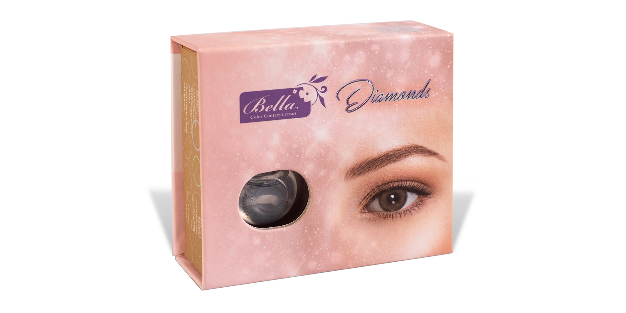 Lentilles Bella Diamond Gray Shadow - packshot boîte 2 lentilles