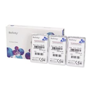 lentille de vue Biofinity myopie -1.00 à -10.00 et torique