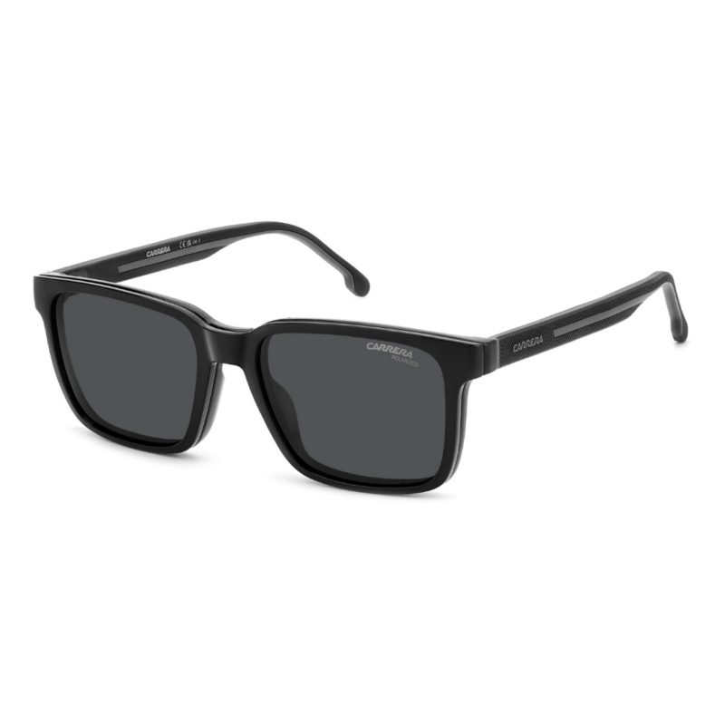 Lunettes de vue clip on Carrera CA8069/CS pour homme - Modèle carré noir avec système magnétique