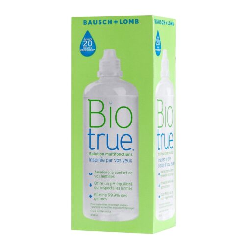 Solution entretien lentilles BIOTRUE Bausch & Lomb 300ml produit d'entretien lentilles contact