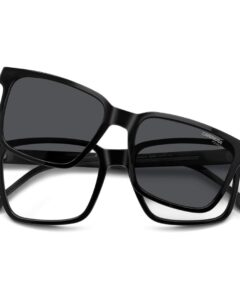 Lunettes de vue clip on Carrera CA8069/CS pour homme - Modèle carré noir avec système magnétique