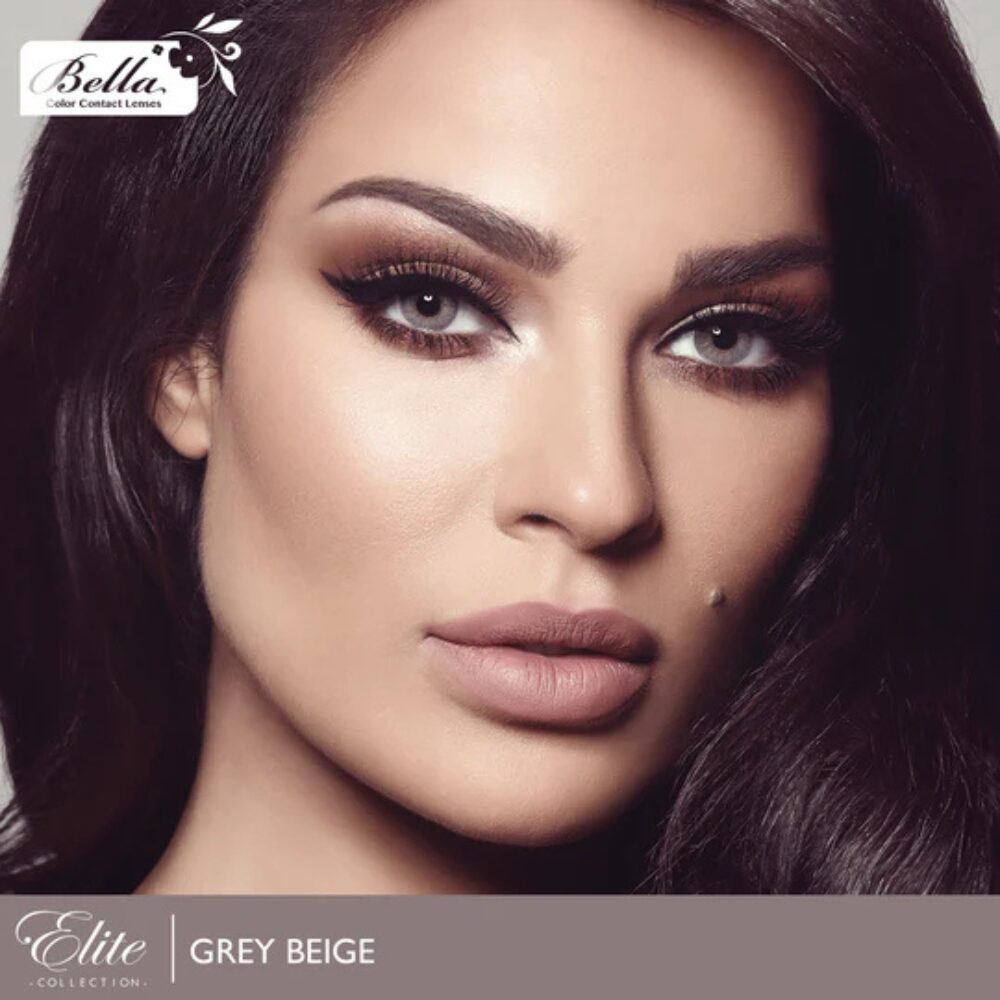 Lentilles Bella Elite Grey Beige avec effet naturel et raffiné