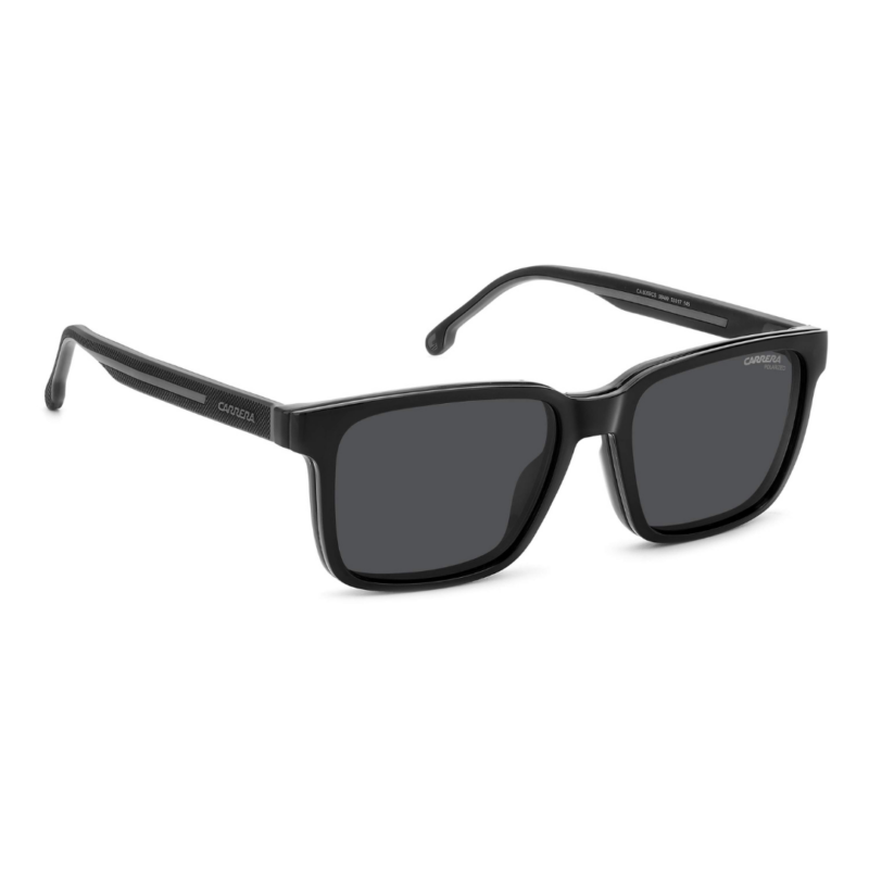 Lunettes de vue clip on Carrera CA8069/CS pour homme - Modèle carré noir avec système magnétique