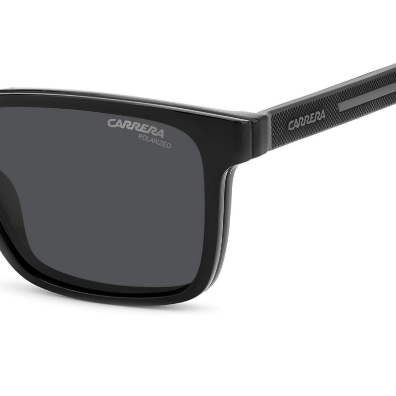 Lunettes de vue clip on Carrera CA8069/CS pour homme - Modèle carré noir avec système magnétique