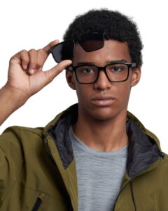 Lunettes de vue clip on Carrera CA8069/CS pour homme - Modèle carré noir avec système magnétique