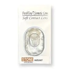 Boîte de lentilles de contact Freshtone couleur noisette, effet naturel