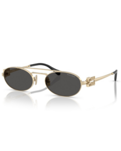 Lunettes de soleil femme Miu Miu MU54ZS monture ovale métal doré double pont verres teintés AzzabiOptic