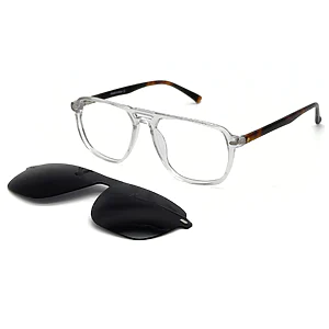 Clip on JOW&BRO modèle C2020 monté sur lunettes de vue, protection polarisée anti-UV
