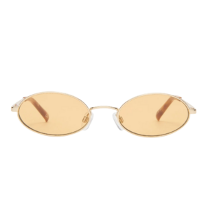 LESPECS LOVE TRAIN lunettes de soleil femme design ovale minimaliste cadre doré