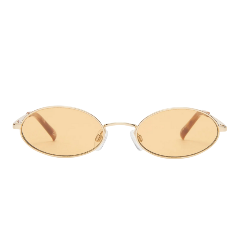 LESPECS LOVE TRAIN lunettes de soleil femme design ovale minimaliste cadre doré