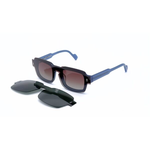 Lunettes de vue Noé & Noah modèle 12952M avec appliques solaires clip on polarisantes anti-UV