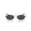 Lunettes de Soleil Miu Miu MU 54ZS - AZZABI OPTIC Lunettes de soleil femme Miu Miu modèle MU 54ZS, cadre doré et verres gris foncé