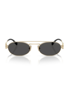 Lunettes de soleil femme Miu Miu modèle MU 54ZS, cadre doré et verres gris foncé