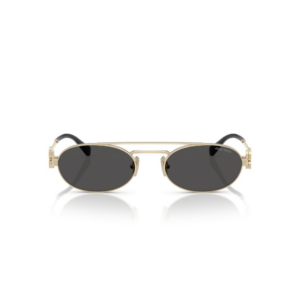 Lunettes de soleil femme Miu Miu modèle MU 54ZS, cadre doré et verres gris foncé