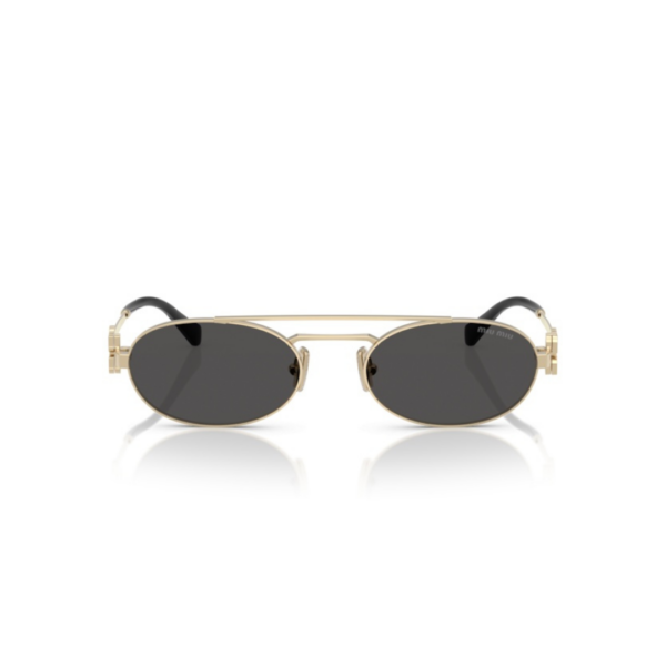 Lunettes de Soleil Miu Miu MU 54ZS - AZZABI OPTIC Lunettes de soleil femme Miu Miu modèle MU 54ZS, cadre doré et verres gris foncé