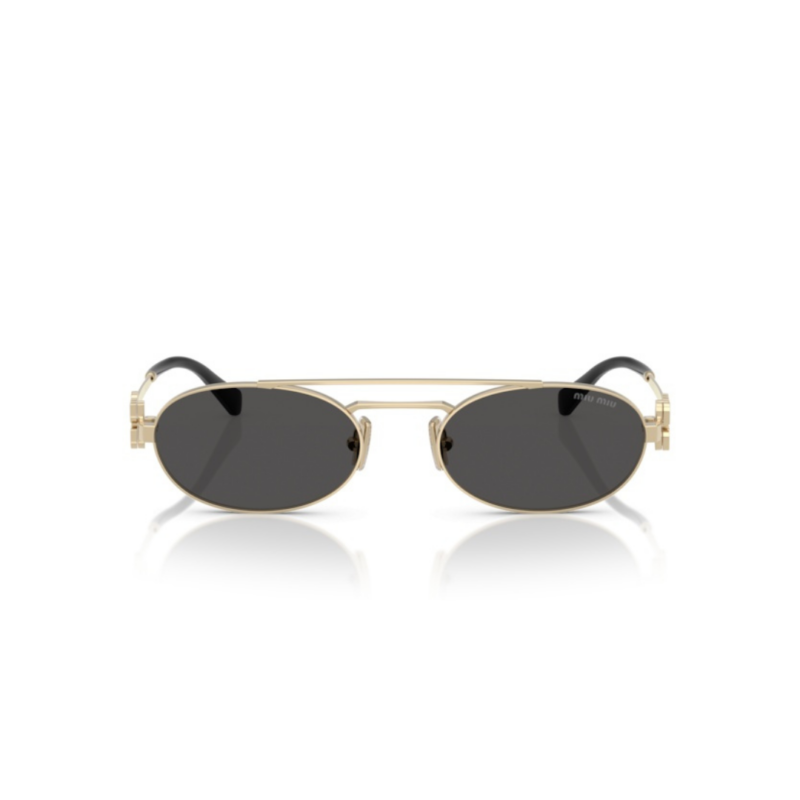 Lunettes de soleil femme Miu Miu modèle MU 54ZS, cadre doré et verres gris foncé