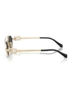 Lunettes de soleil femme Miu Miu modèle MU 54ZS, cadre doré et verres gris foncé