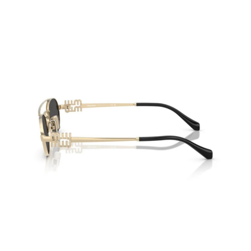 Lunettes de soleil femme Miu Miu modèle MU 54ZS, cadre doré et verres gris foncé
