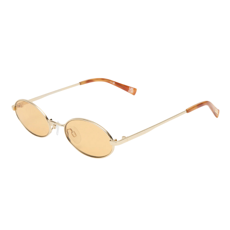 LESPECS LOVE TRAIN lunettes de soleil femme design ovale minimaliste cadre doré