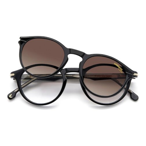 Clip on CARRERA CA297/CS monté sur lunettes de vue, système protection solaire pratique