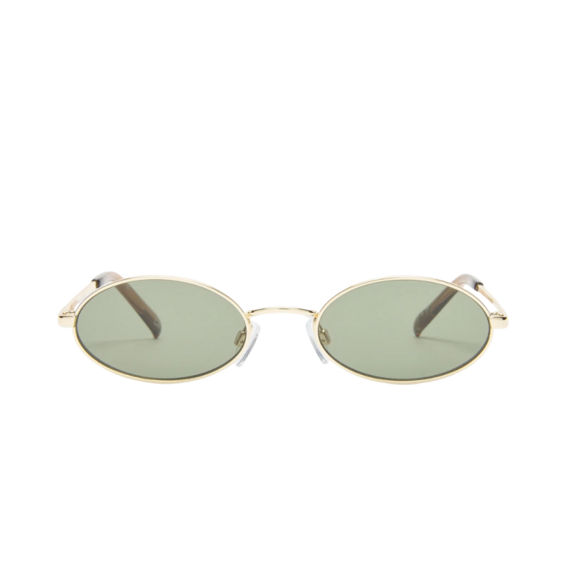LESPECS LOVE TRAIN lunettes de soleil femme design ovale minimaliste cadre doré