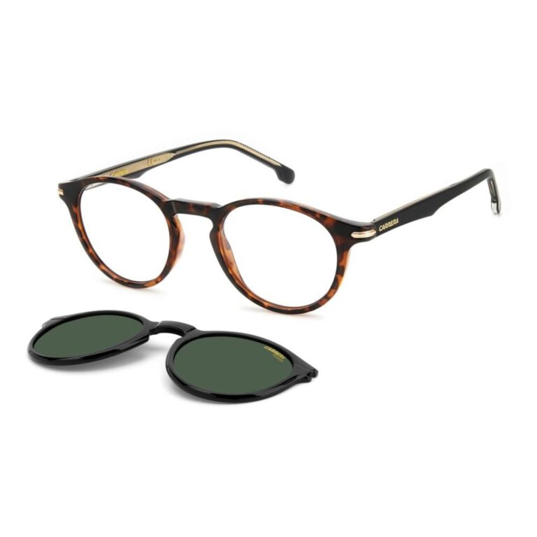 Clip on CARRERA CA297/CS monté sur lunettes de vue, système protection solaire pratique