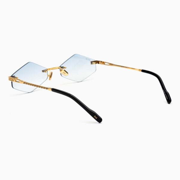 Lunettes de soleil BustOut KAYT ROMBO - Modèle femme cadre doré avec verres bleu dégradé