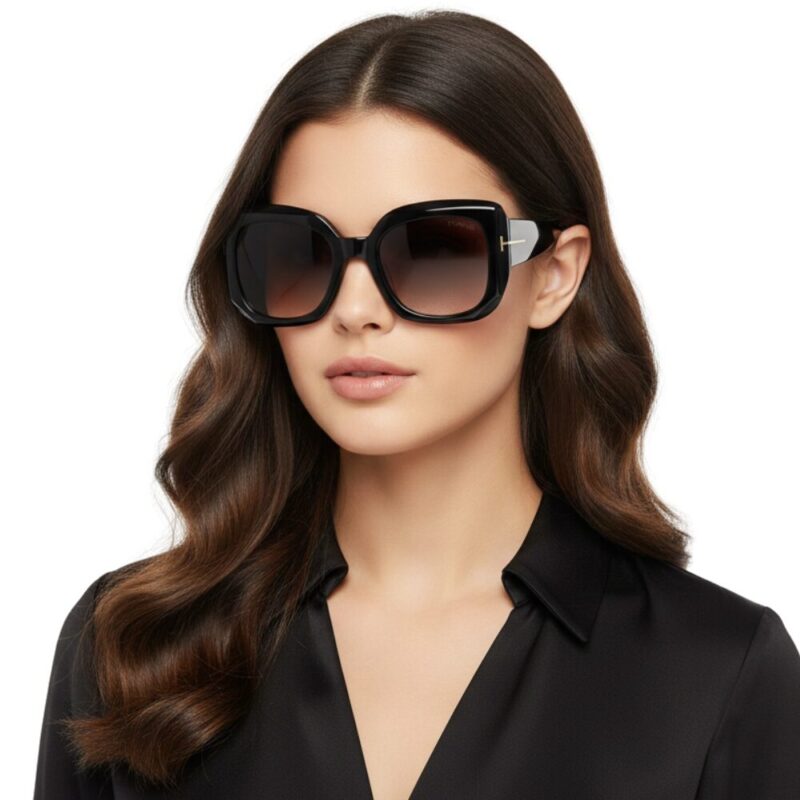 TOM FORD CARLA 02 TF1220 - Lunettes de soleil femme oversized carré TOM FORD CARLA 02 TF1220 lunettes de soleil femme monture oversized carrée