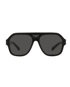 Lunettes de soleil Dolce & Gabbana modèle DG 4433 pour homme, monture noire design carré