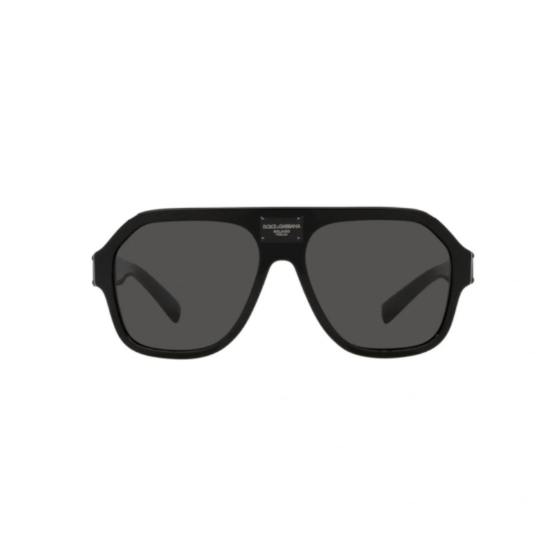 Lunettes de soleil Dolce & Gabbana modèle DG 4433 pour homme, monture noire design carré