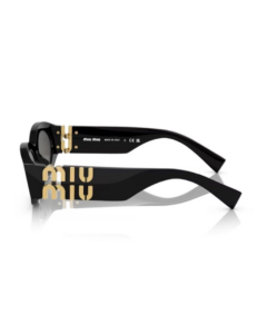 Lunettes de Soleil MIU MIU SMU 11W Femme - Azzabi Optic Lunettes de Soleil MIU MIU modèle SMU 11W pour femme, monture noire ronde