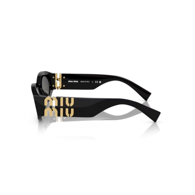 Lunettes de Soleil MIU MIU SMU 11W Femme - Azzabi Optic Lunettes de Soleil MIU MIU modèle SMU 11W pour femme, monture noire ronde