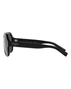 Lunettes de soleil Dolce & Gabbana modèle DG 4433 pour homme, monture noire design carré