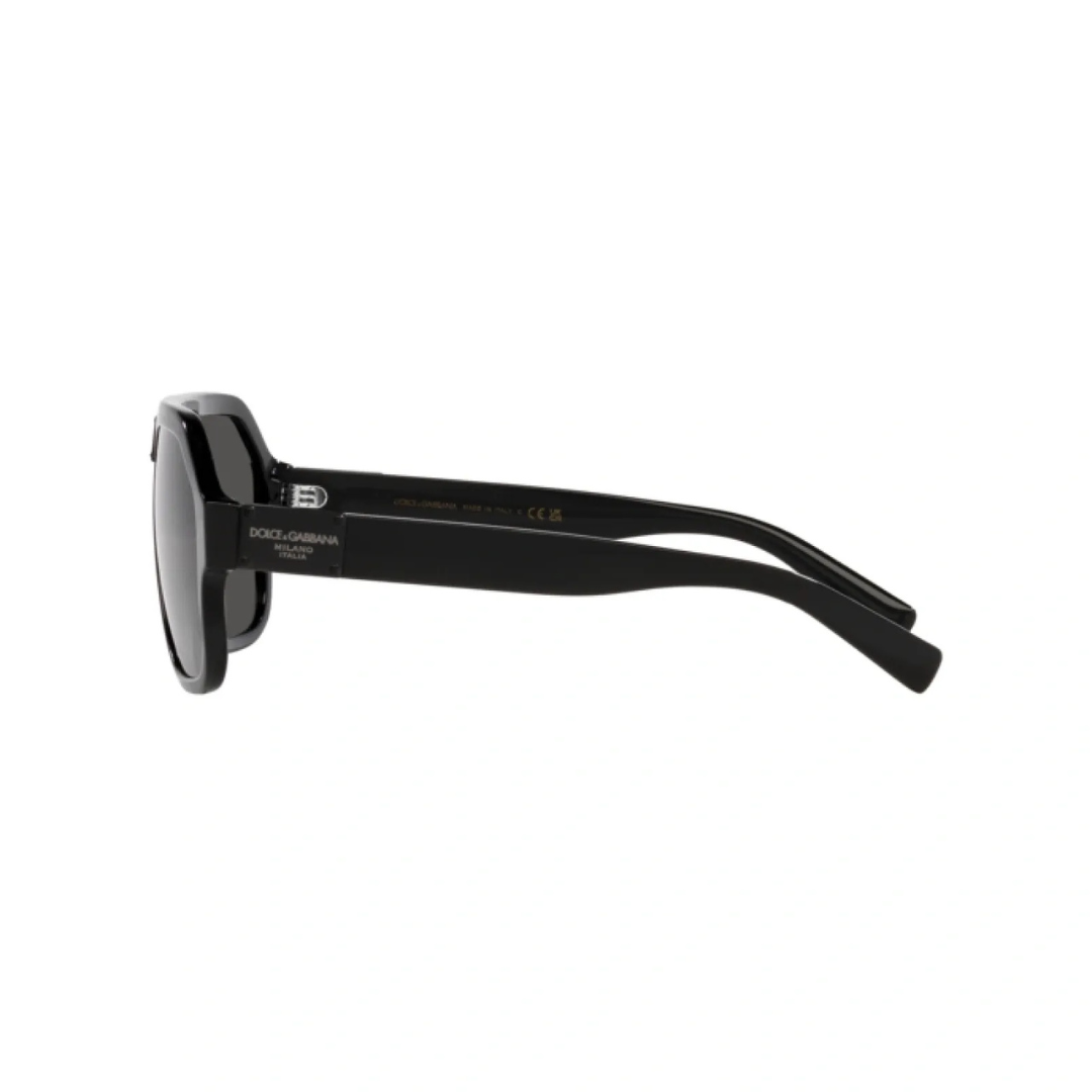 Lunettes de soleil Dolce & Gabbana modèle DG 4433 pour homme, monture noire design carré
