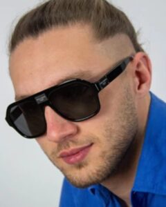 Lunettes de soleil Dolce & Gabbana modèle DG 4433 pour homme, monture noire design carré