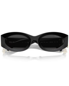 Lunettes de Soleil MIU MIU SMU 11W Femme - Azzabi Optic Lunettes de Soleil MIU MIU modèle SMU 11W pour femme, monture noire ronde