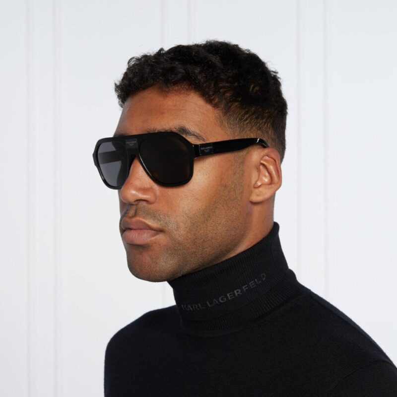 Lunettes de soleil Dolce & Gabbana modèle DG 4433 pour homme, monture noire design carré