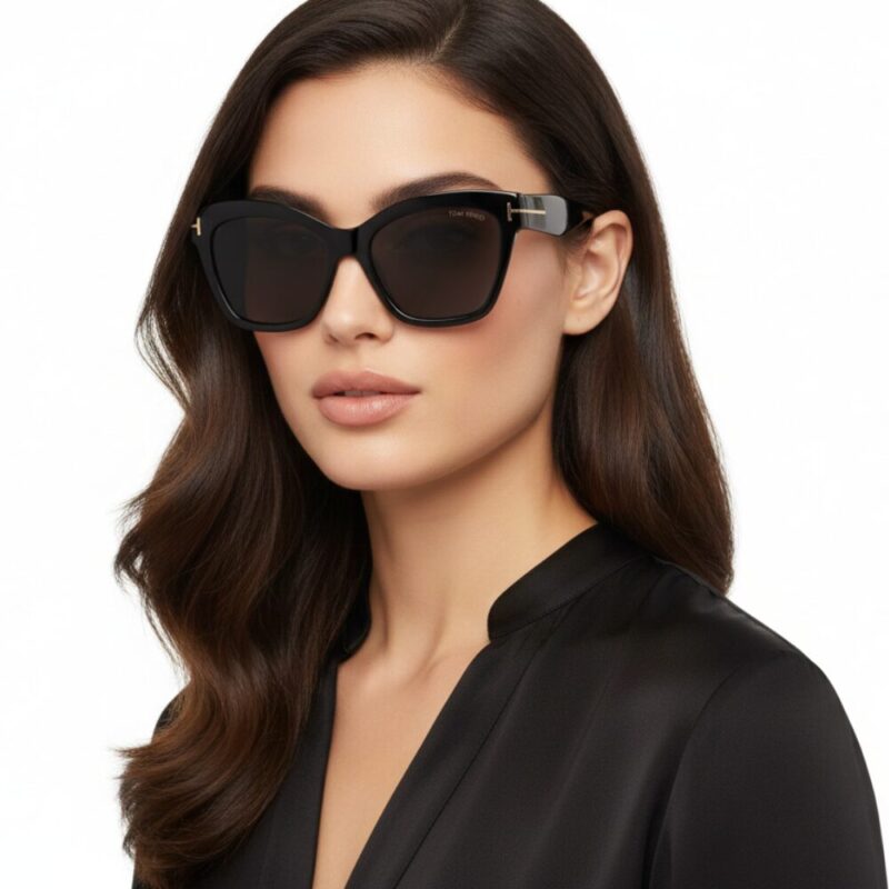 TOM FORD ELVIRA TF 1217 lunettes de soleil femme forme papillon acétate brillant