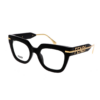 Monture de lunettes FENDI FE50065I, forme carrée en acétate pour femme.