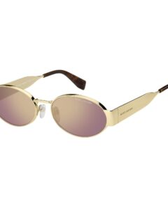 Lunettes de soleil femme Marc Jacobs MARC 806/S, modèle ovale en métal fabriqué en Italie