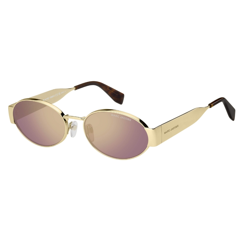 Lunettes de soleil femme Marc Jacobs MARC 806/S, modèle ovale en métal fabriqué en Italie
