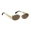 Lunettes de soleil femme Marc Jacobs MARC 806/S, modèle ovale en métal fabriqué en Italie