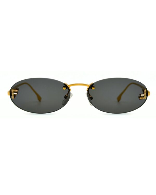 Lunettes FENDI First Crystal FE4075US gris fumé femme luxe La Marsa AZZABI OPTIC